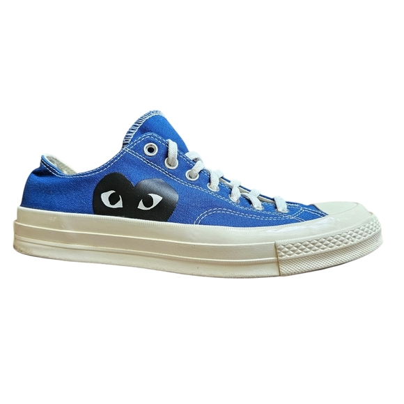 Comme des Garçons PLAY x Chuck 70 Low 'Blue Quartz' 2023 Shoes Men's Size 10 - Picture 1 of 8